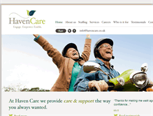 Tablet Screenshot of havencare.co.uk